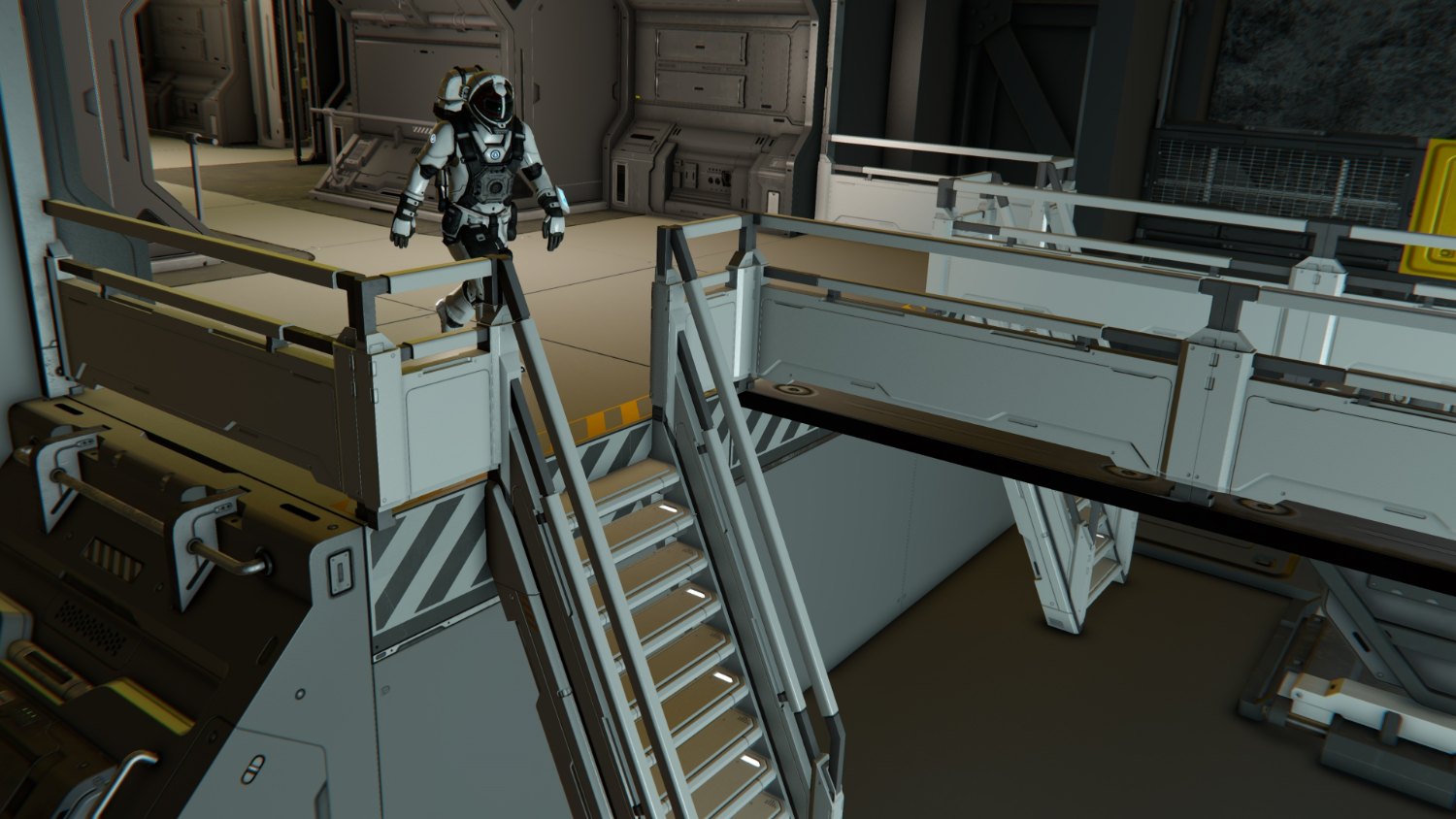 Escaliers courts et passerelles ajoutés par la mise à jour Prosperity de Space Engineers